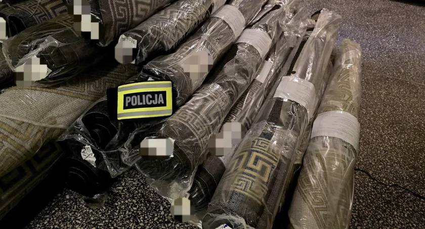 Sprzedawali podrabiane dywany z logo Versace. Katowiccy policjanci zabezpieczyli towar