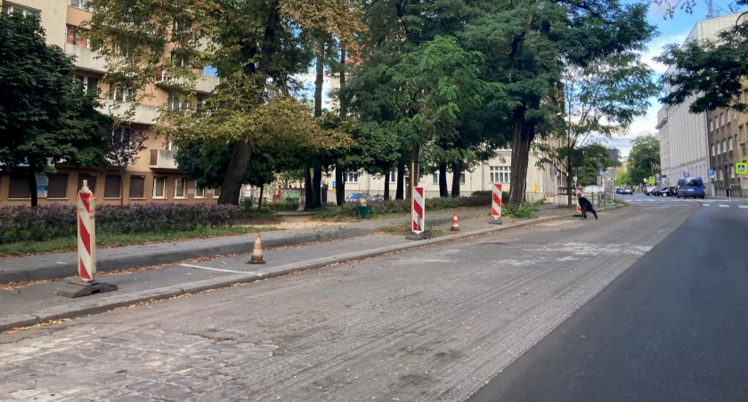 Trwa remont ulicy w centrum Katowic