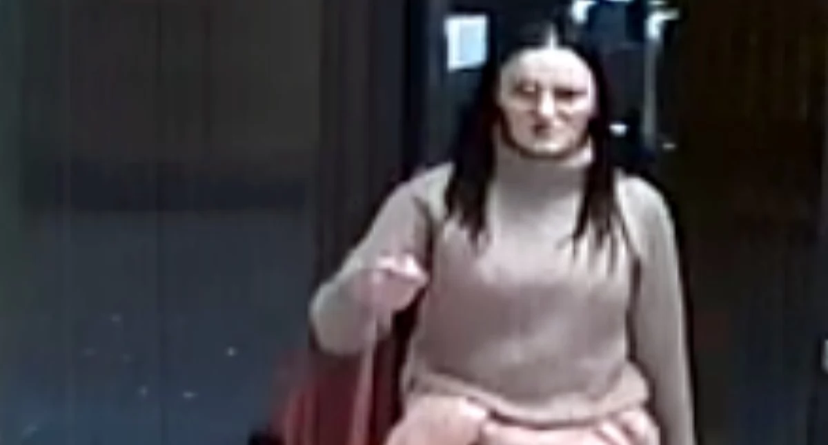 Rzuciła butelką w obcego mężczyznę. Policja szuka kobiety ze zdjęcia 