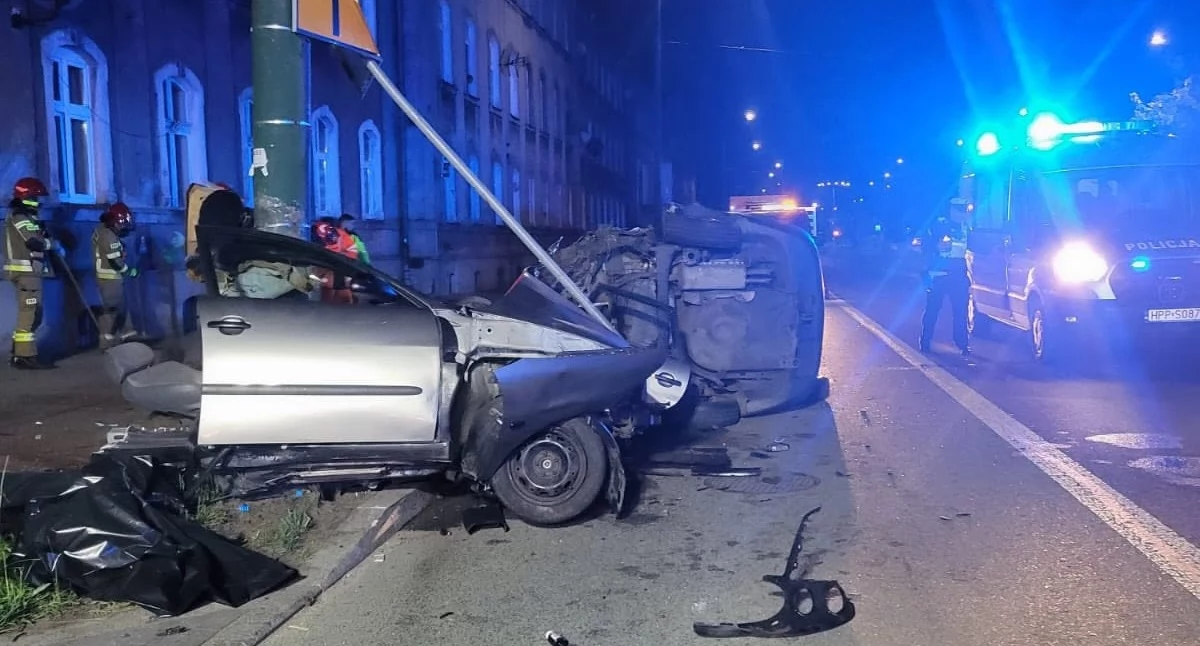 Tragiczny wypadek w Sosnowcu. Nie żyje dwóch młodych obywateli Ukrainy