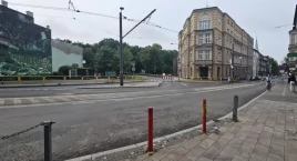 Zamknięta estakada w Chorzowie. Na Rynku pusto, a drogi dookoła mocno zakorkowane