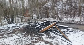 Ktoś podpalił altany w parku w Katowicach. Straty wynoszą kilkadziesiąt tysięcy złotych
