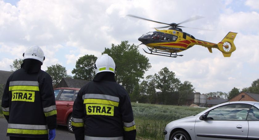Wypadek w Bąkowie Dolnym. Na miejscu lądował śmigłowiec LPR
