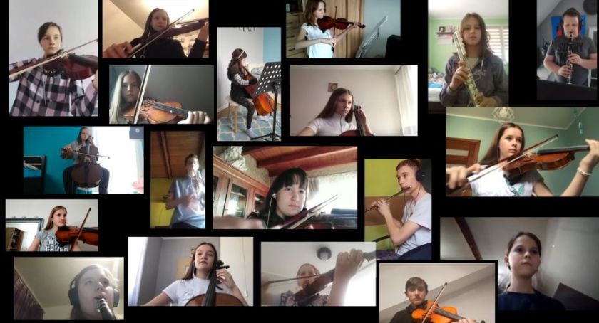 Uczniowie szkoły muzycznej w Łowiczu wykonali znany utwór (VIDEO)