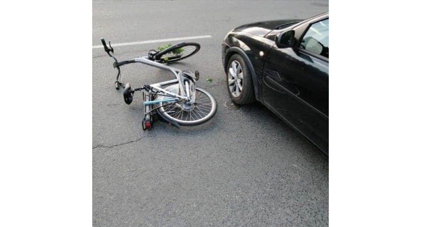 Potrącenie rowerzystki na Placu Koński Targ