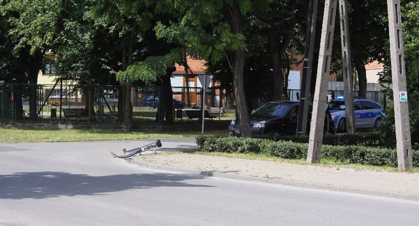 Kolizja z udziałem rowerzysty
