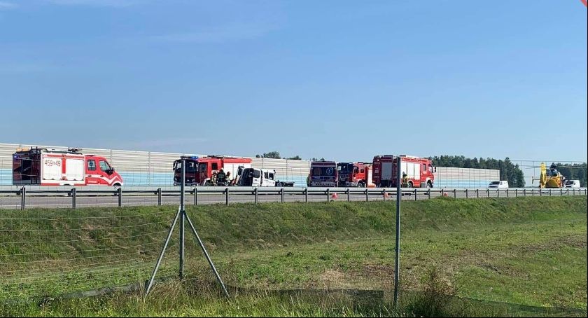Wypadek na autostradzie A2. Na miejscu lądował śmigłowiec LPR !!!AKTUALIZACJA!!!