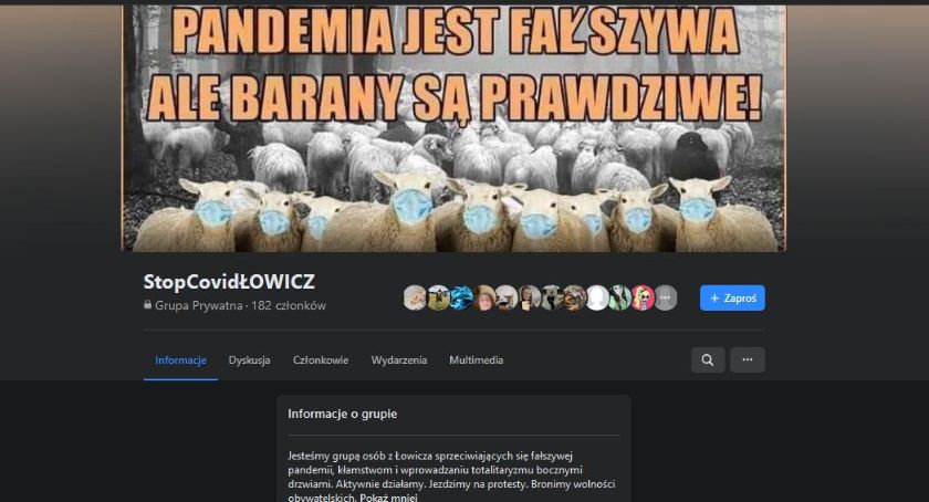 Stop Covid Łowicz. Internauci sprzeciwiają się 