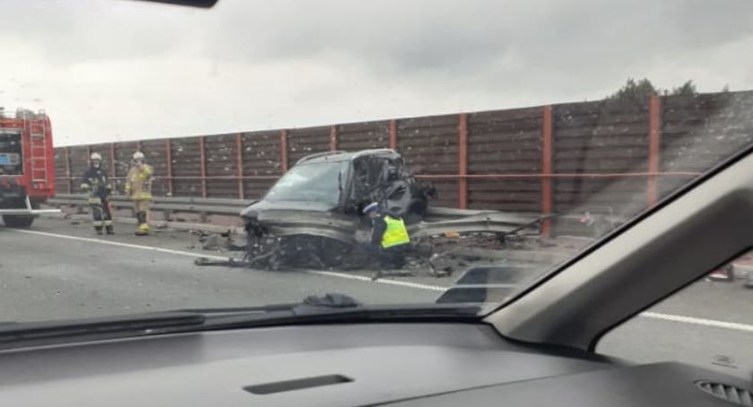 Wypadek na A2. Zablokowany jeden pas w kierunku Łodzi
