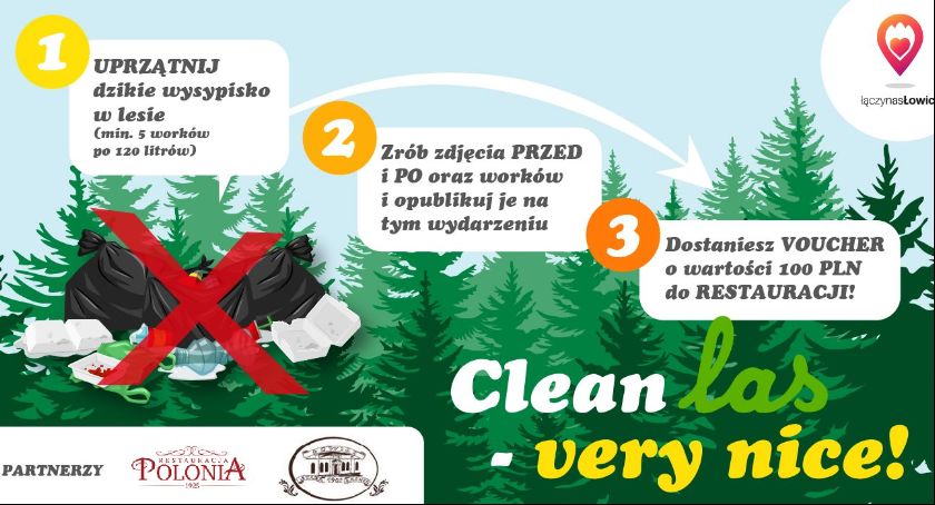 Sprzątanie lasu i nowy projekt ŁnŁ, w którym do wygrania voucher do restauracji