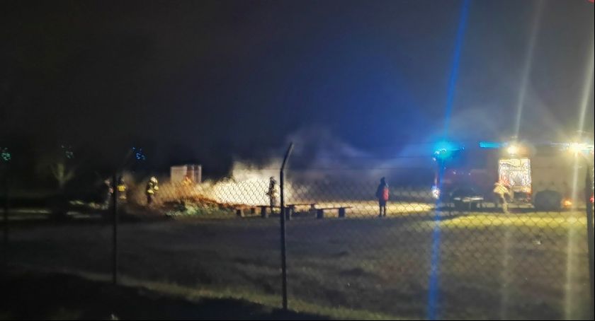 Interwencja straży pożarnej w Łyszkowicach