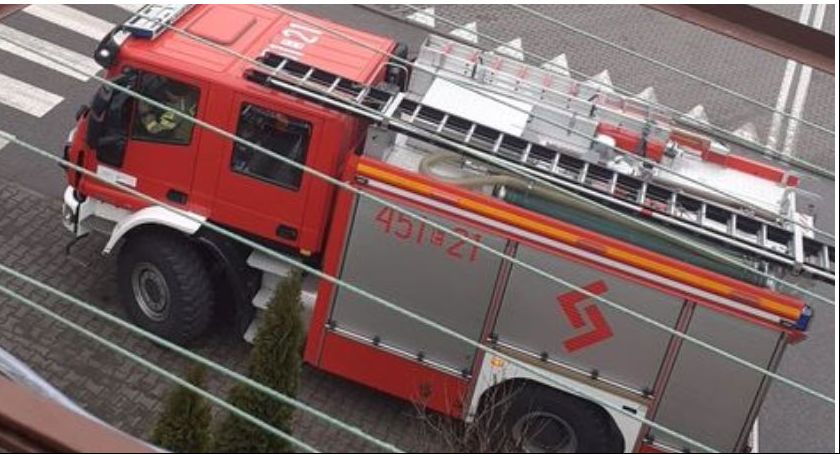 Strażacy pomogli starszej osobie w transporcie do placówki zdrowia na szczepienie przeciw COVID-19