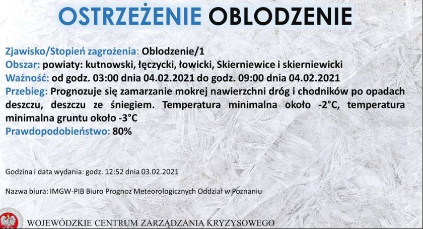 Uwaga na oblodzenie! IMGW wydało alert pogodowy 