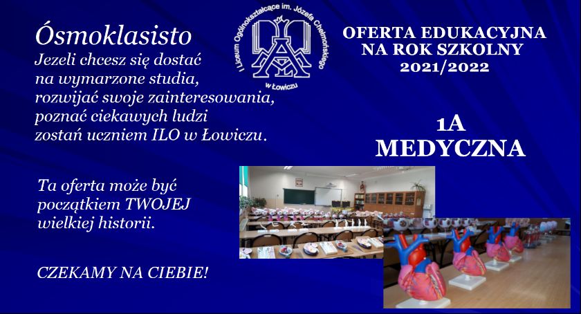 „Chełmoński” zaprasza do 1a - klasy medycznej!