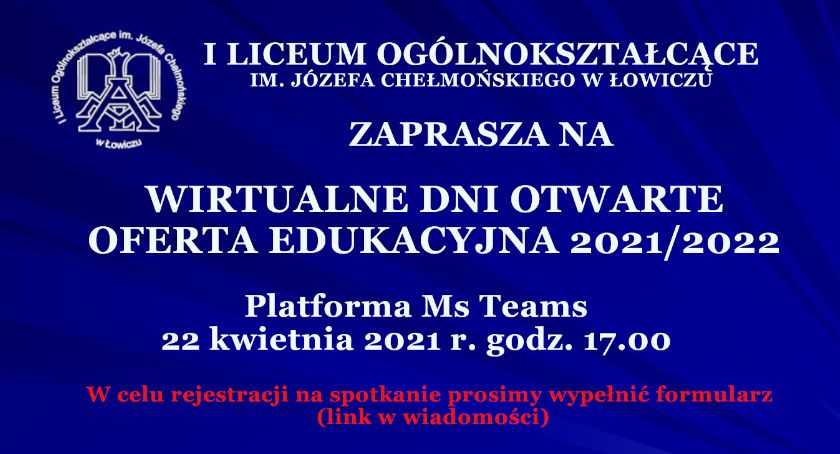 Wirtualne Dni Otwarte w I LO