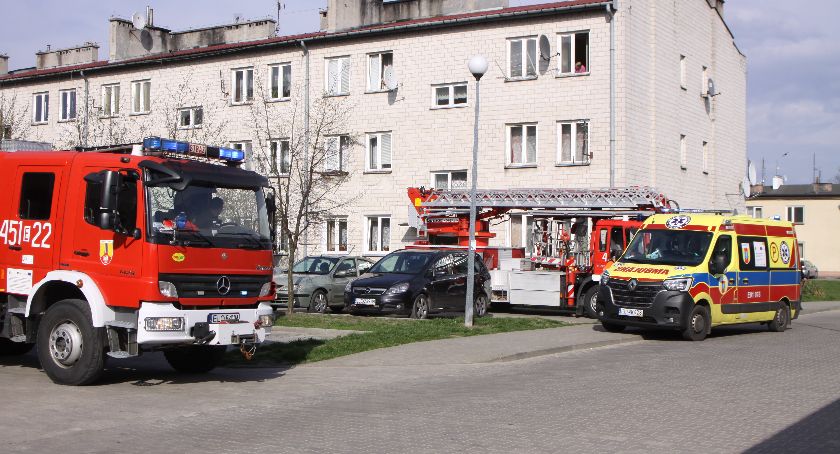 Pożar w bloku komunalnym na łowickiej Korabce