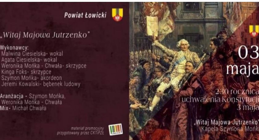 Płyty z patriotyczną pieśnią dla upamiętnienia majówki