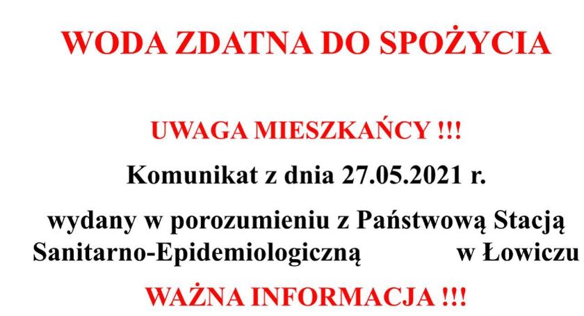 Woda z wodociągu w Chruślach zdatna do picia