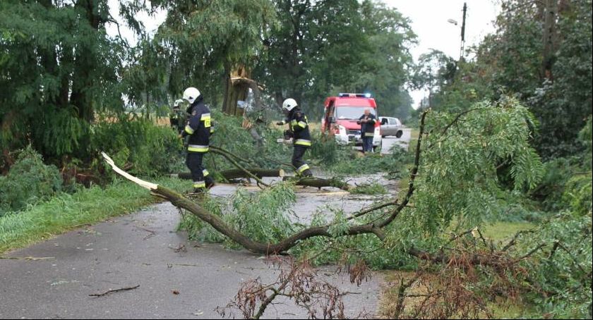 Załamanie pogody w Łowiczu! W ciągu godziny strażacy interweniowali aż cztery razy!