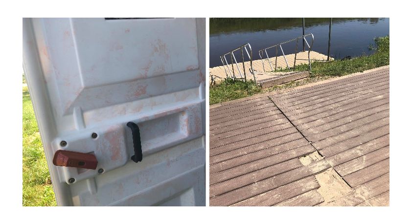 Łowicz. Akty wandalizmu na plaży nad Bzurą