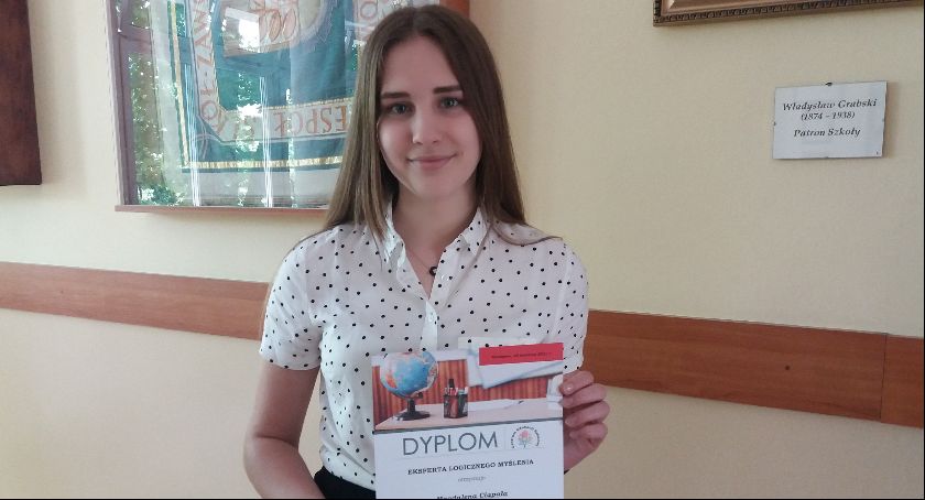 Magdalena Ciąpała z IV LO w Łowiczu laureatką Ogólnopolskiego Konkursu Logicznego Myślenia