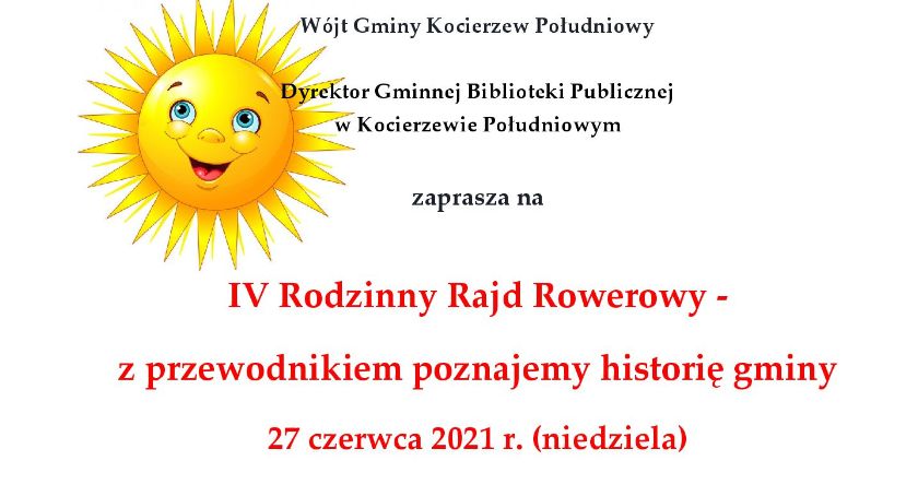 Gmina Kocierzew. IV Rodzinny Rajd Rowerowy
