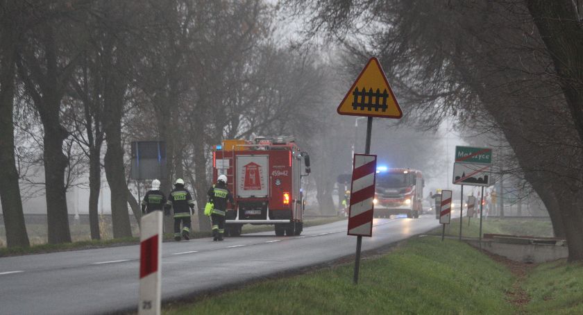 Łowicz. Strażacy usuwali plamę oleju