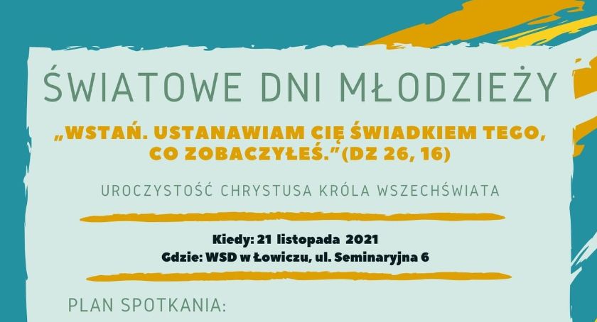 Łowicz. Zaproszenie na diecezjalne obchody Światowych Dni Młodzieży