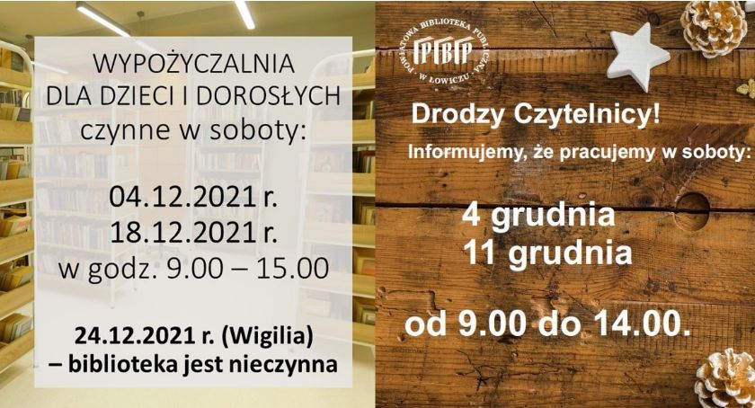 W które soboty będą czynne biblioteki?