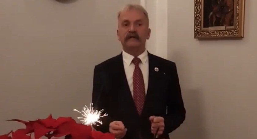 Burmistrz Łowicza z życzeniami noworocznymi