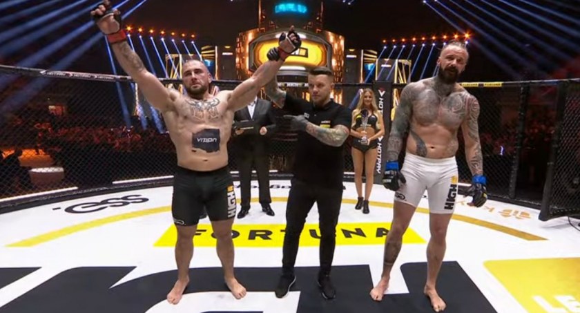 HIGH League 2. Konrad Karwat zwycięża w debiutanckiej walce w MMA! (ZOBACZ WALKĘ)