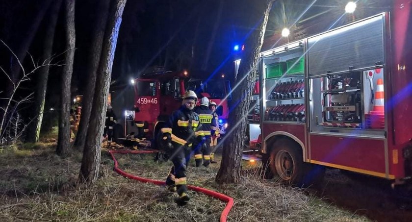Pożar w Łyszkowicach. Z dymem poszło 30 tys. złotych