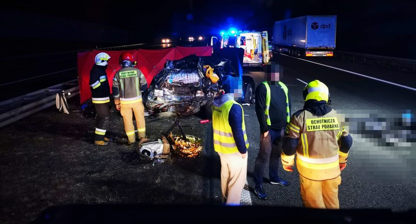 Tragiczny wypadek na A2 pod Łowiczem. Zginęła młoda Ukrainka i dwoje dzieci