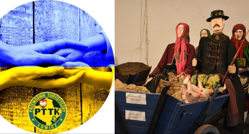 Uchodźcy z Ukrainy zapoznają się ze sztuką ludową w Sromowie