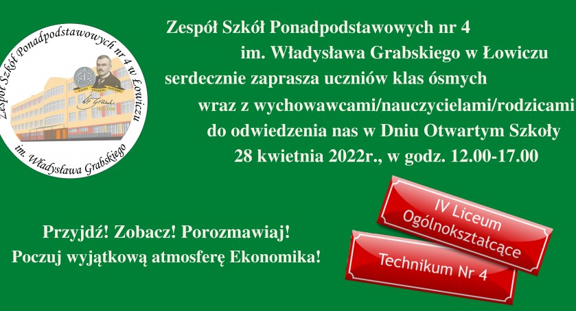 Dzień Otwarty w ZSP nr 4 im. Władysława Grabskiego