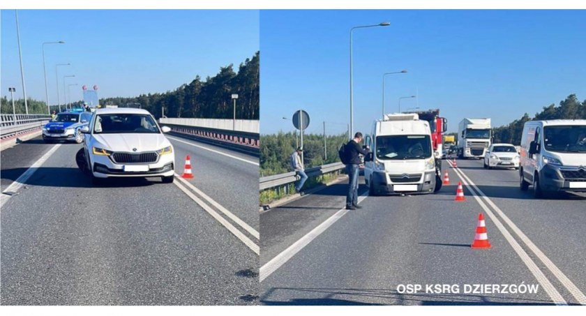 Kolizja trzech pojazdów na DK 70. Przyczyną, zaśnięcie kierowcy
