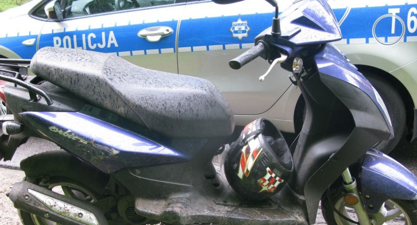 Pijany motorowerzysta zatrzymany przez policjanta po służbie