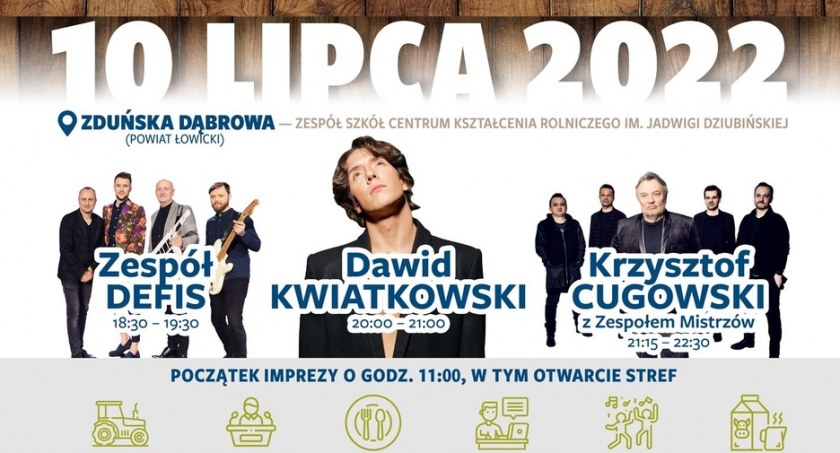 Łódzki Festiwal Mleka w Zduńskiej Dąbrowie. Na scenie Defis, Dawid Kwiatkowski i Krzysztof Cugowski (PROGRAM)