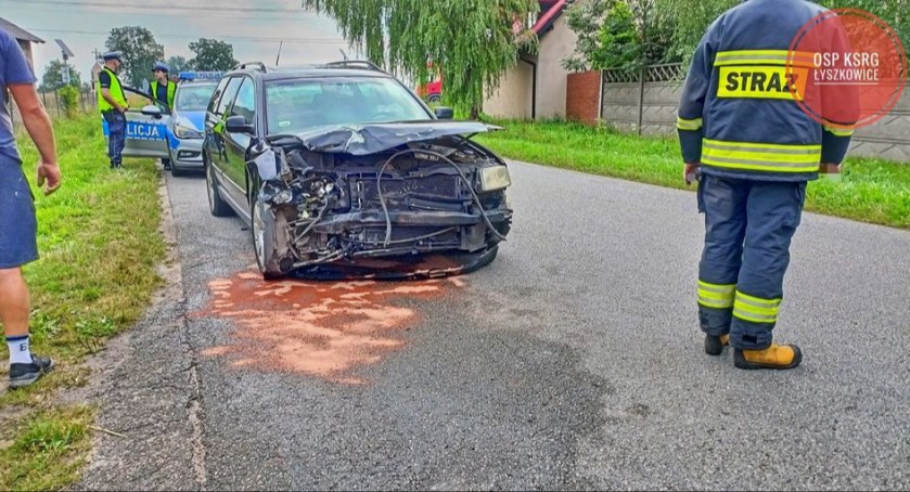 Gmina Łyszkowice. 81-latek sprawcą kolizji drogowej