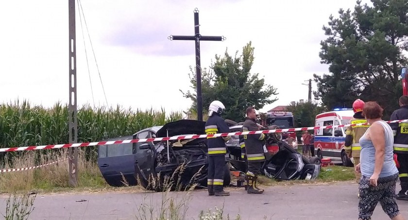 Wypadek w Złakowie Borowym! Lądował LPR! (foto, film)