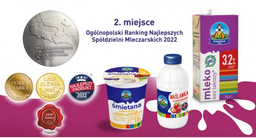 Łowicka Mleczarnia w czołówce Najlepszych Spółdzielni Mleczarskich w Polsce