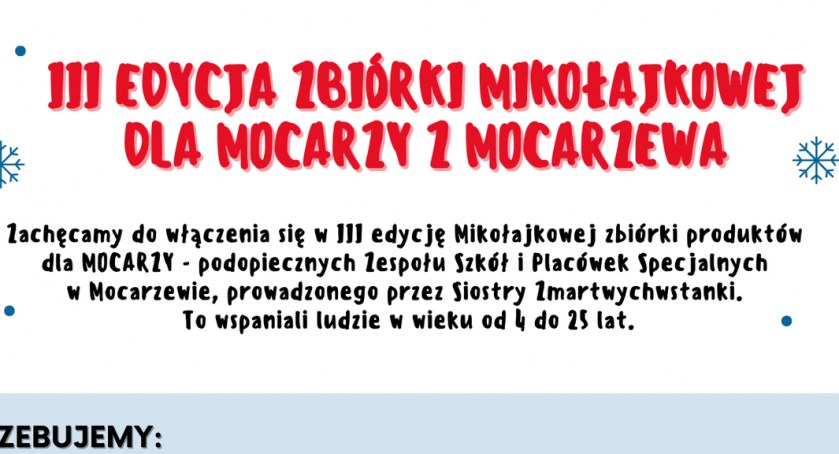 III Mikołajkowa zbiórka dla Mocarzy z Mocarzewa
