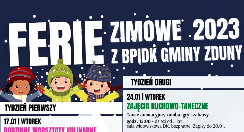 Zduny. Aktywne ferie z Domem Kultury