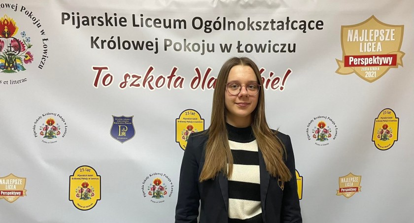 Kinga Kacprowska w etapie okręgowym 52. Olimpiady Biologicznej
