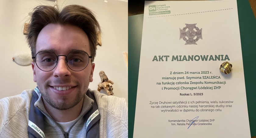 Szymon Szaleniec dołączył do Zespołu Komunikacji i Promocji Chorągwi Łódzkiej ZHP