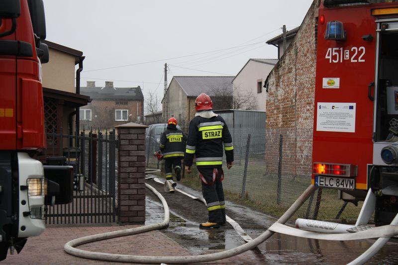 Pożar domu na Nadbzurzańskiej
