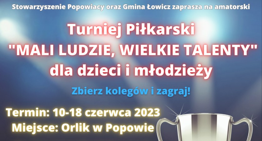 Gmina Łowicz. Trwają zapisy na turniej piłkarski „Mali ludzie, wielkie talenty”