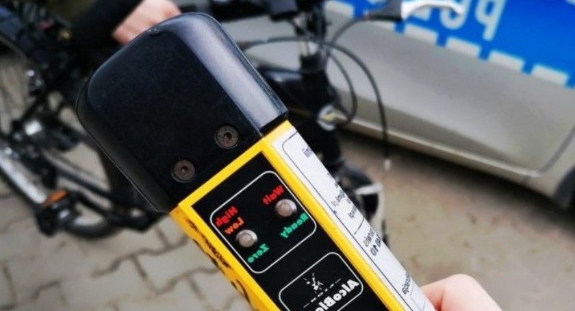 Bobrowniki. Pijany rowerzysta ukarany wysokim mandatem