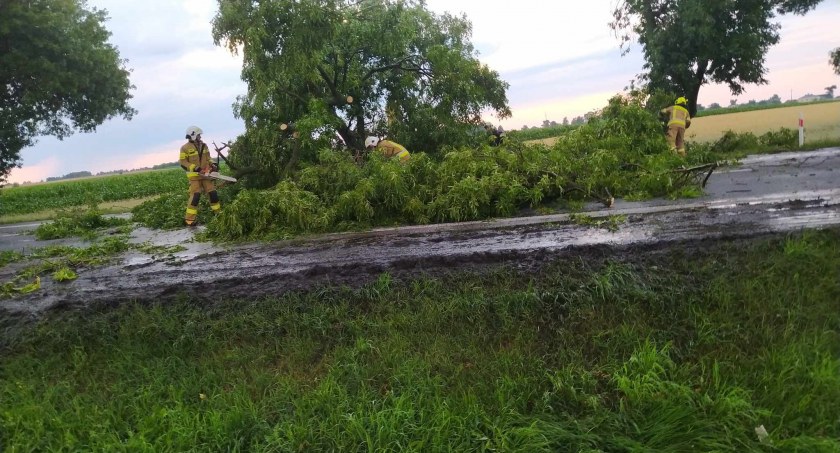 Gwałtowna burza w powiecie łowickim! Liczne interwencje straży pożarnej