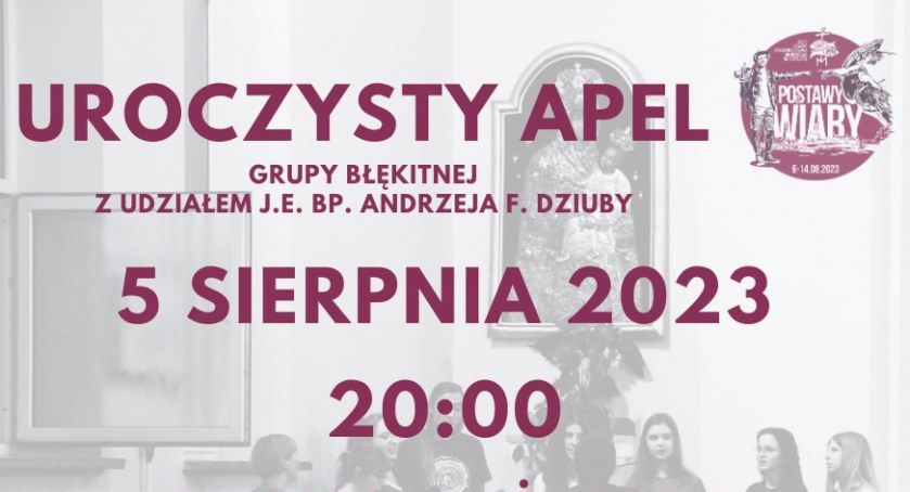 Uroczysty apel przed XXVIII Łowicką Pieszą Pielgrzymką Młodzieżową na Jasną Górę